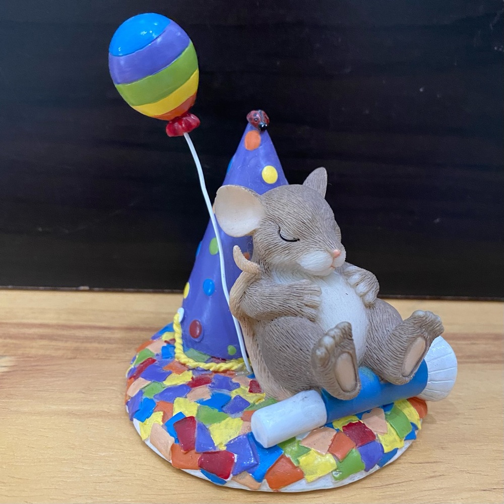 Vintage Fitz & Floyd Charming Tails 89/131 Take Time to Dream Mouse Figurine